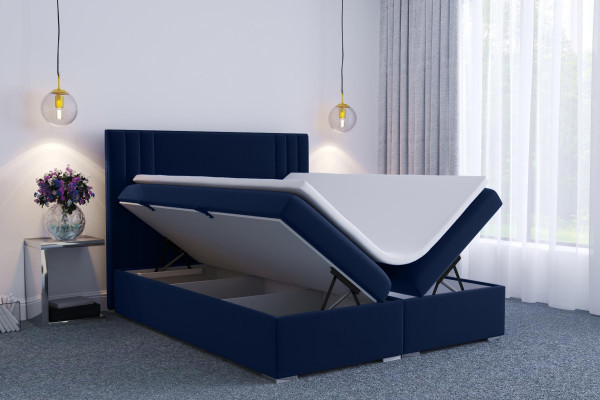 Modern Box Spring Beds Hotel Double Luxury Bed Upholstery Box Function Fabric