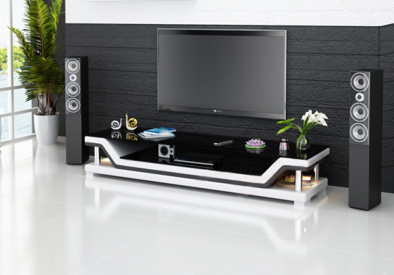 TV-cabinet TV Sideboard Leather Glass Table Television Wardrobe Table Designer 3009