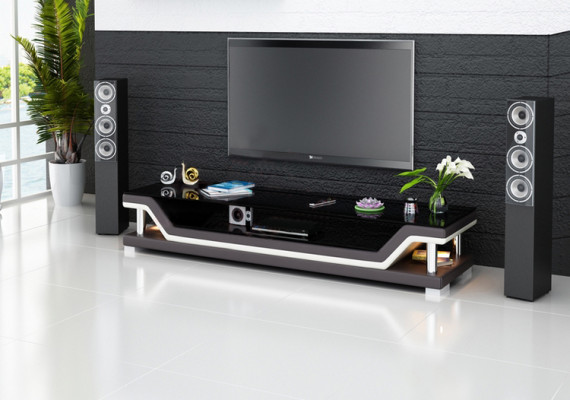 TV-cabinet TV Sideboard Leather Glass Table Television Wardrobe Table Designer 3009