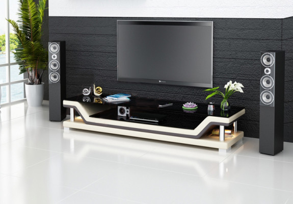 TV-cabinet TV Sideboard Leather Glass Table Television Wardrobe Table Designer 3009