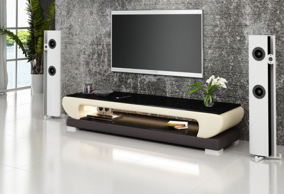 TV-cabinet TV Sideboard Leather Glass Table Television Wardrobe Table Designer 403