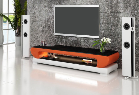 TV-cabinet TV Sideboard Leather Glass Table Television Wardrobe Table Designer 403