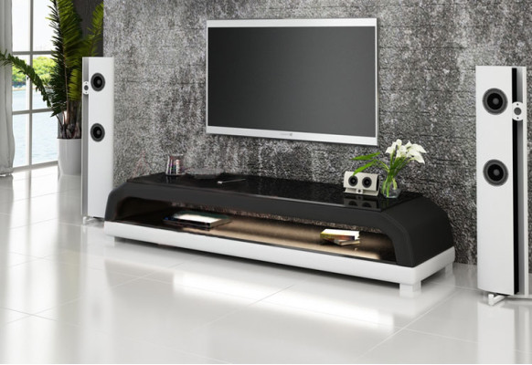 TV-cabinet TV Sideboard Leather Glass Table Television Wardrobe Table Designer 6108