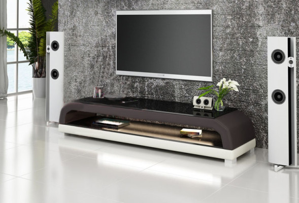 TV-cabinet TV Sideboard Leather Glass Table Television Wardrobe Table Designer 6108