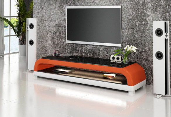 TV-cabinet TV Sideboard Leather Glass Table Television Wardrobe Table Designer 6108