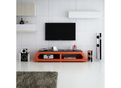 TV-cabinet TV Sideboard Leather Glass Table Television Wardrobe Table Lowboard Mo.B
