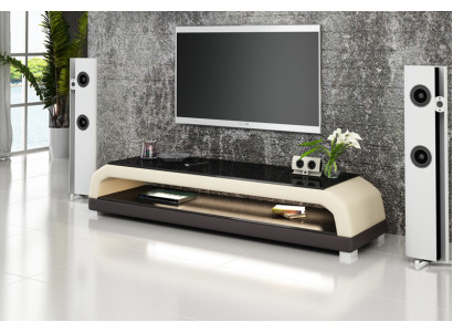 TV-cabinet TV Sideboard Leather Glass Table Television Wardrobe Table Decor Designer