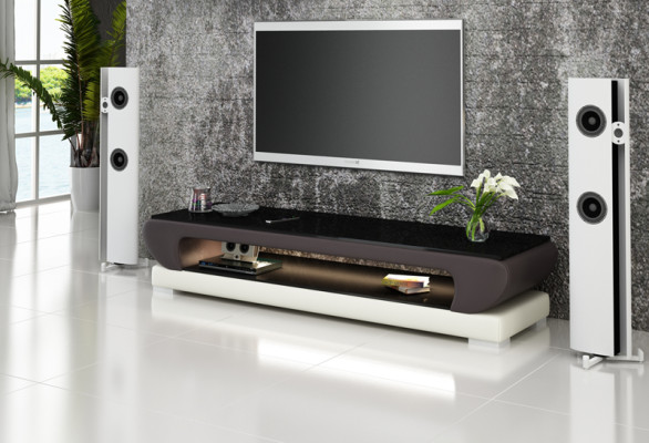 TV-cabinet TV Sideboard Leather Glass Table Television Wardrobe Decor Table Designer