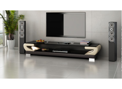 TV-cabinet TV Sideboard Leather Glass Table Decor Television Wardrobe Table Designer
