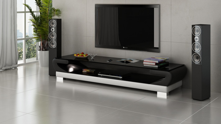 TV-cabinet TV Sideboard Leather Glass Table Decor Television Wardrobe Table Designer