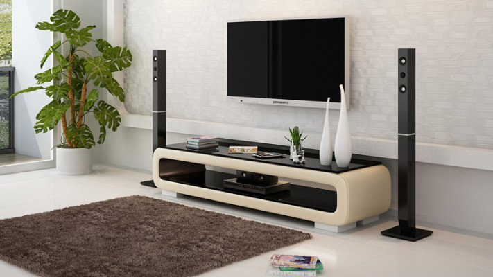 TV-cabinet TV Sideboard Decor Leather Glass Table Television Table Wardrobe Designer