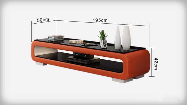 TV-cabinet TV Sideboard Decor Leather Glass Table Television Table Wardrobe Designer