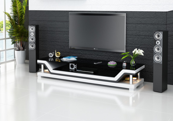 TV-cabinet TV Sideboard Leather Glass Table Television Wardrobe Designer TS1003