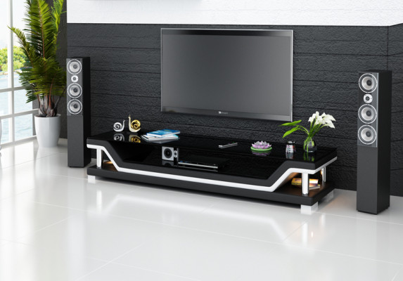 TV-cabinet TV Sideboard Leather Glass Table Television Wardrobe Designer TS1003