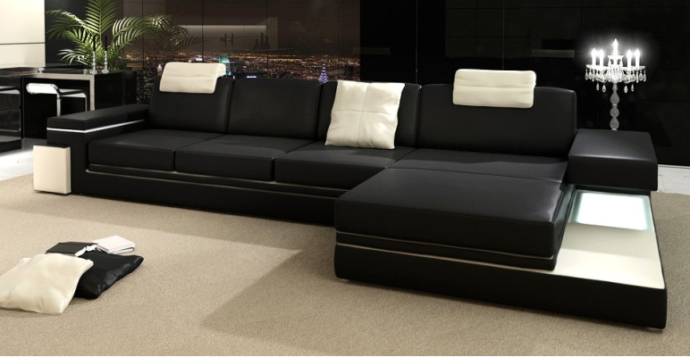 Leather sofa Living landscape XXL Corner sofa Bigsofa Design Couch Designer sofa Suite