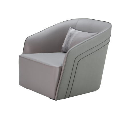 Armchair Leather Luxury Gray Modern Design new Creative Furniture Living room TV Club