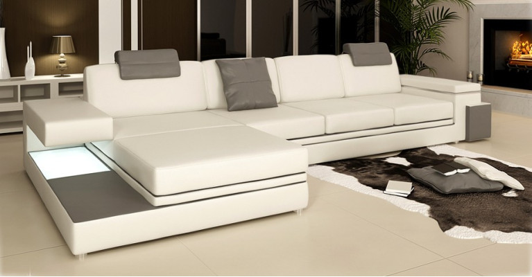 Leather sofa Living landscape XXL Corner sofa Bigsofa Design Couch Designer sofa Suite