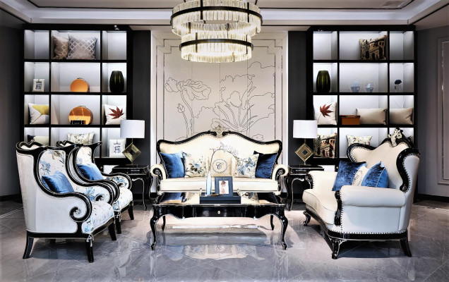 Stylish Ambience Luxurious sofa set 3+2+1+1 in a timeless design