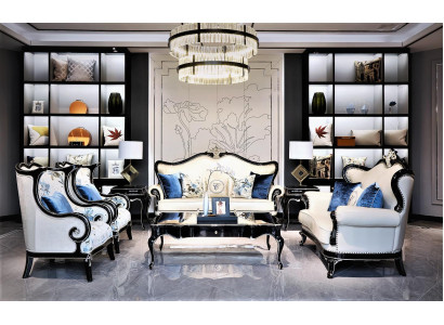 Stylish Ambience Luxurious sofa set 3+2+1+1 in a timeless design