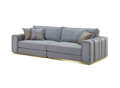 Sofa 3 Seater LightBlue new Creative Modern Living room Design Couches Furniture Fabric