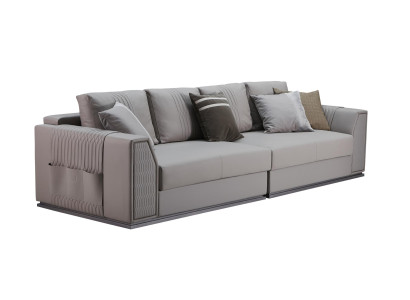 Sofa 3-Seater Leather Modern Taupe Design Sofa new Creative Furniture Couches Luxury
