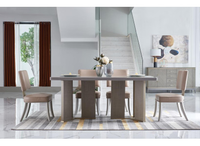 Complete e Dining room Suite Table + 6x Armchair Chairs Luxury Dining set