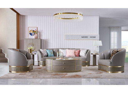 Design Furnishings Furniture Sofa set 3+1 Seater Couch Upholstery Set Leather sofa