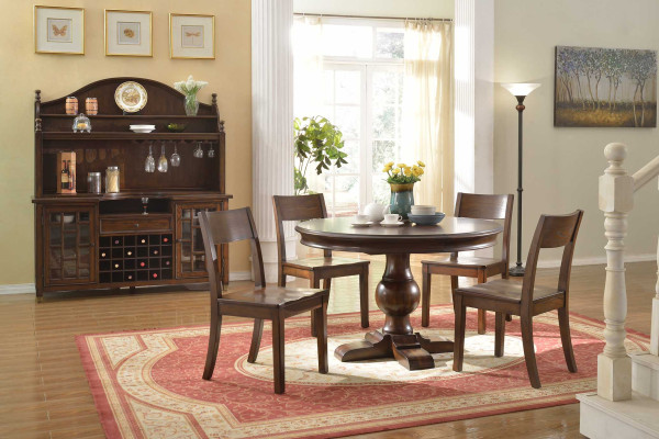 Dining room Complete Suite Table Sideboard 4x Chair Set 7pcs. Dining table Wood new