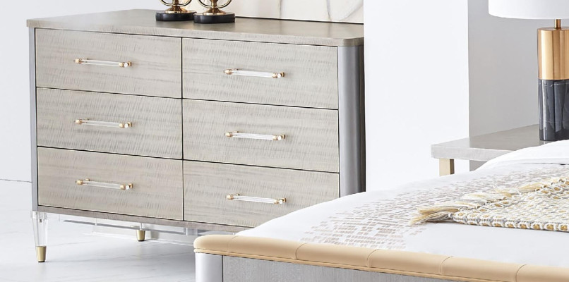 Bed Bedside table 4 pcs. Bedroom Set Design Modern Luxury Beds Group Leather
