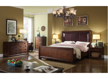 Complete's Bedroom Set 4 pcs Design Modern Luxury Bed 2x Bedside table