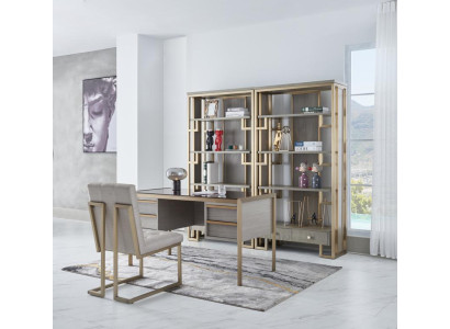 High quality designer office furnishings style furniture table armchair display case 4 pieces.