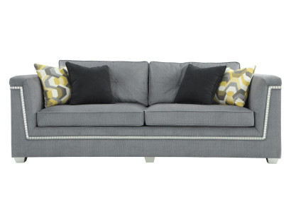 Sofa set 3+1 Gray Living room Textile Upholstered furniture Modern sofa