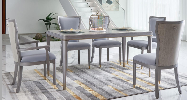 Complete Set Dining table + 6 Chairs Dining room Deco Suite Dining Group Table
