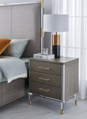 Luxury Bedroom Furniture Bed 2x Bedside table Set Beds dubai hotel Furniture