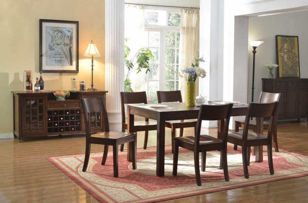 Dining table set 6x Chairs Dining table set Group wooden tables 7 pieces
