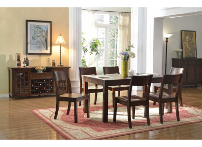 Dining table set 6x Chairs Dining table set Group wooden tables 7 pieces