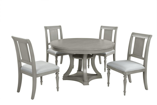 Round dining table armchair set 4x Dining set Dining table Suite Luxury Wood