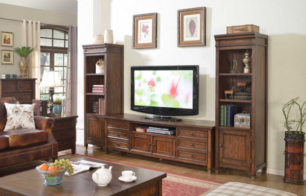 Classic wall display cabinet, sideboard, TV cabinet, wall shelf, wardrobe, 3 pieces.