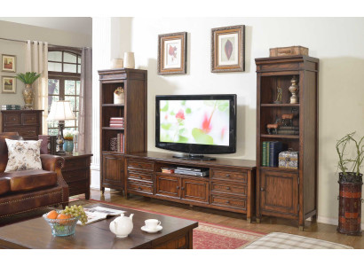 Classic wall display cabinet, sideboard, TV cabinet, wall shelf, wardrobe, 3 pieces.