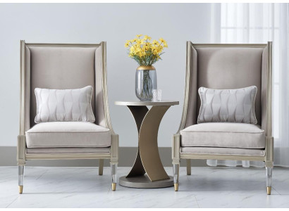 Lounge Club Suite 3-piece set 2x Armchair Table Side table Sofa Suite new