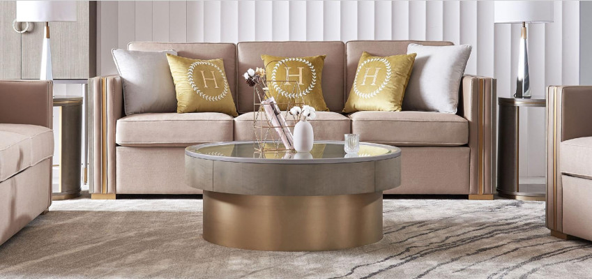 Three Seater Design Upholstery Seat Textile Sofa 3 Seater Furniture Beige new Luxury Furniture