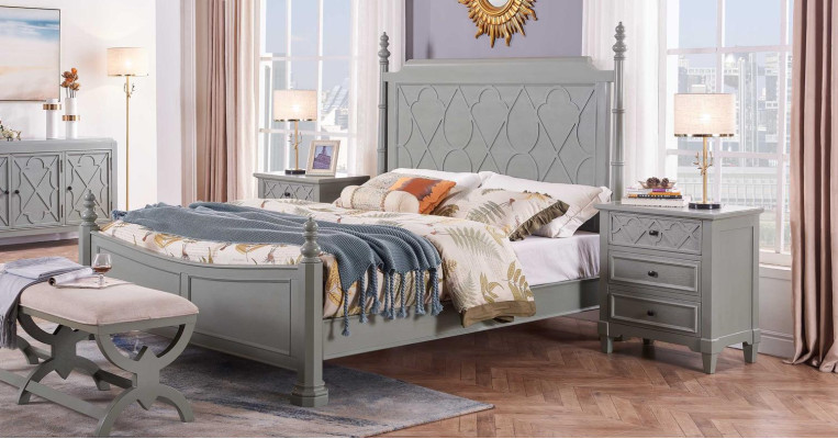 Classic Bed 2x Bedside table 3 pieces. Bedroom Set Beds new Luxury 150x200 new