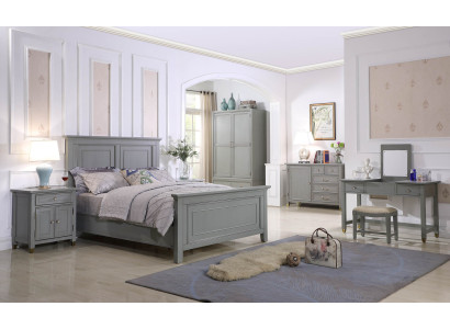 Bedroom Bedside tables 3 Piece Set Design Luxury Bed Wood Double bed new Furniture