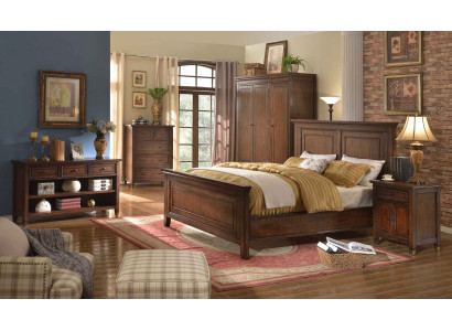 Bed + 2x Bedside table 3 pcs. Bedroom Set Designer Luxury Bedroom Sets