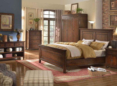 Bed + 2x Bedside table 3 pcs. Bedroom Set Designer Luxury Bedroom Sets