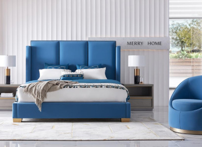 Bedroom Luxury Bed Furniture 2x Bedside table Set Beds dubai hotel Furniture