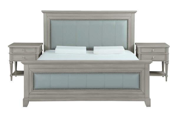 Double bed Bedroom Hotel Ehe Luxus Bed 2x Bedside table 3pcs. set