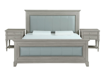 Double bed Bedroom Hotel Ehe Luxus Bed 2x Bedside table 3pcs. set