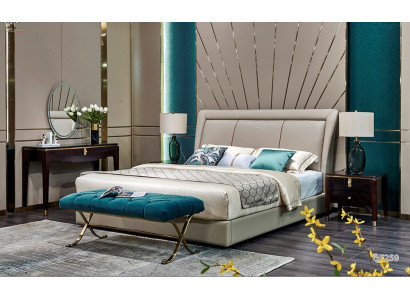 Classic Bed 2x Bedside table 3 pieces. Bedroom Set Beds new luxury
