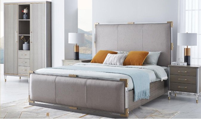 Design Upholstered bed Bed Beds Double Marriage Modern 180x200cm Luxury
